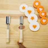 2 komada drvene ručke za uklanjanje zvijezda i srca