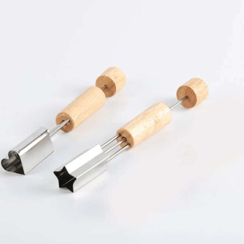 2 komada drvene ručke za uklanjanje zvijezda i srca