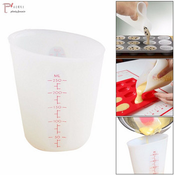 250 ml / 100 ml Силиконова мерителна чаша за храна Кана Градуирана чаша Готвене Печене Кухня Инструменти за измерване