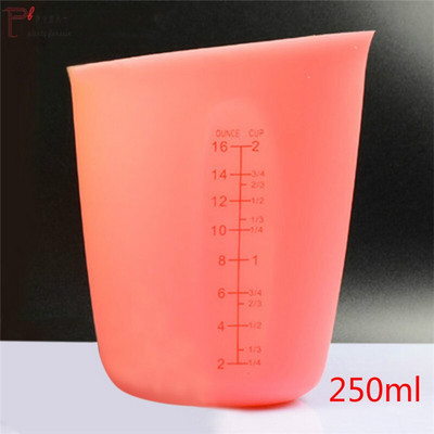 250 ml / 100 ml Silikonska posuda za mjerenje vrča Graduirana čaša Kuhanje Pečenje Kuhinjski alati za mjerenje