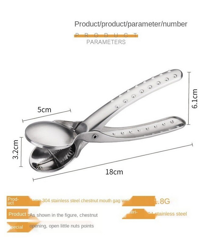 Uređaj za ljuštenje kestena od nehrđajućeg čelika Uređaj za ljuštenje kestena Alati za otvaranje Čelik od kestena Kuhinjska kopča Uređaj za artefakte