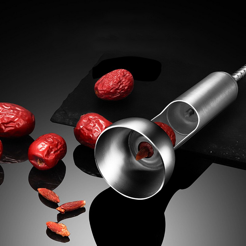 Nehrđajući čelik Crvene datulje Koštica od žižule Trešnja Maslina Kućna kuhinja Odstranjivač središnje jezgre Voće Alat za izbacivanje sjemenki Pribor