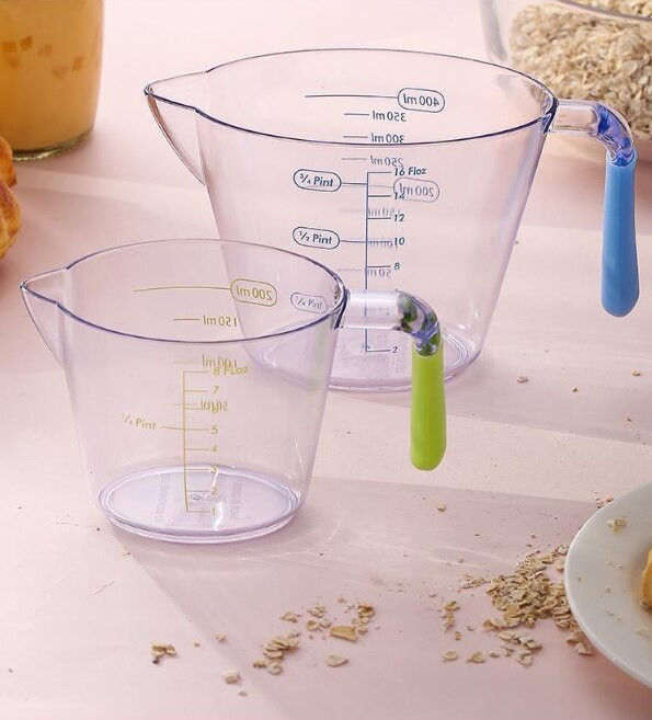 Home Kichen 3PCS koji se mogu složiti 250ML/500ML/1000ML Alati za pečenje s uljem Set prozirnih plastičnih vrča za mjerenje