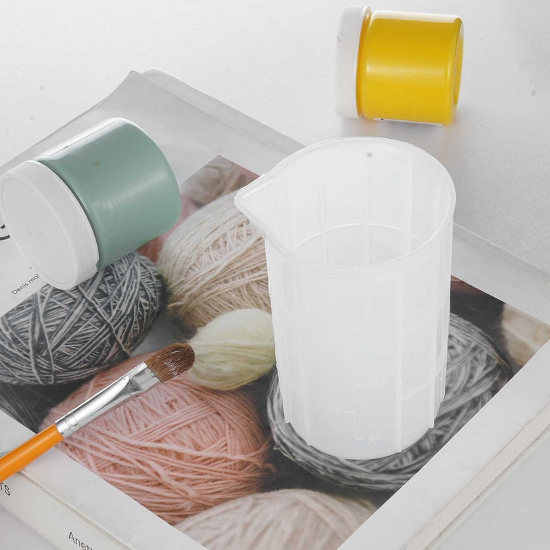 Silikonska mjerna posuda za izlijevanje, vrč za miješanje s preciznim ljestvicama od epoksidne smole za lijevanje akrilne boje, posuda za miješanje DIY dijelovi za rukotvorine