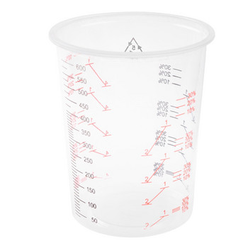 20 бр. 600 ml прозрачна пластмасова градуирана мерителна чаша за печене Бехерова чаша Кана за измерване на течности Чаша Контейнер Смола Епоксидни петна Pour Art