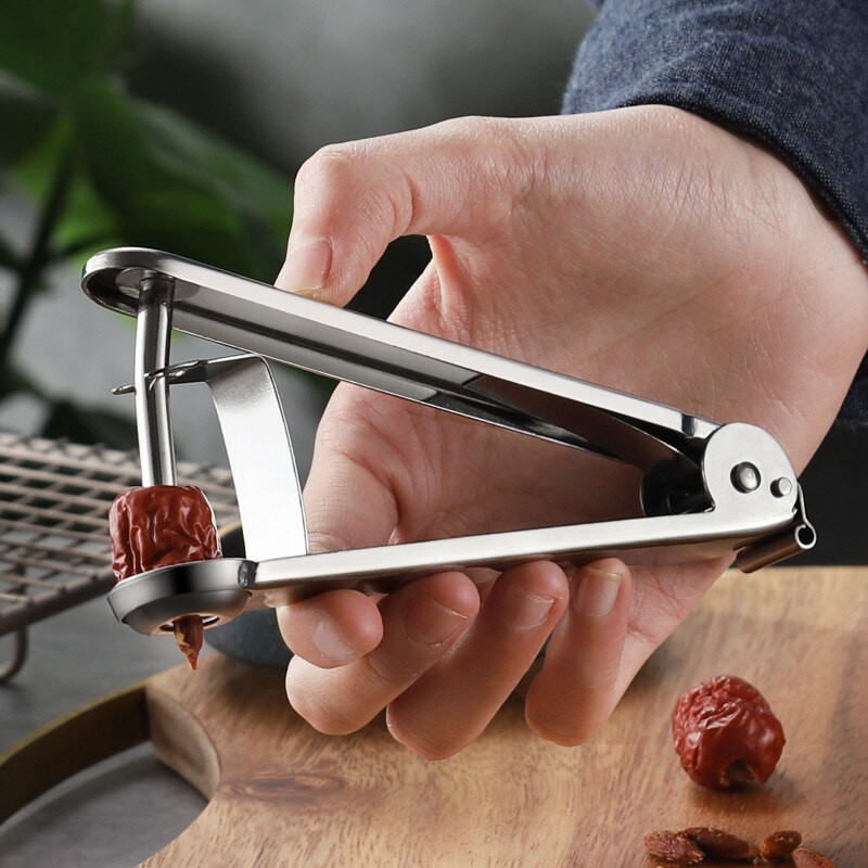 Novi Enucleator od nehrđajućeg čelika Alati za voće Brzo uklanjanje sjemenki jezgre žižule trešnje Enucleate Kitchen Gadget Denucleator