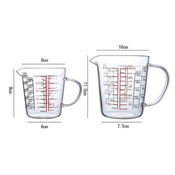 Glass Measuring Cup Κανάτα Heat Resistant Glass Cup Measure Jug Creamer Scale Cup Glass Cup JS22
