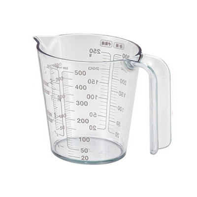 2 veličine 250/500 ml prozirna mjerna čašica s tvrdom masom za vrč Izljev za izlijevanje posude za mjerenje tekućine Kuhinjski pribor
