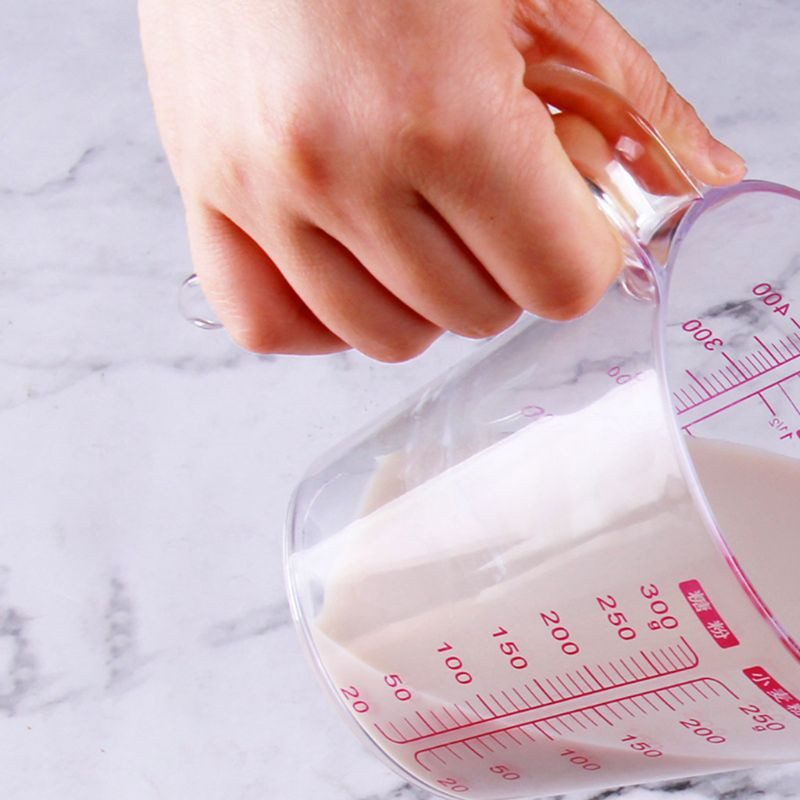 2 veličine 250/500 ml prozirna mjerna čašica s tvrdom masom za vrč Izljev za izlijevanje posude za mjerenje tekućine Kuhinjski pribor