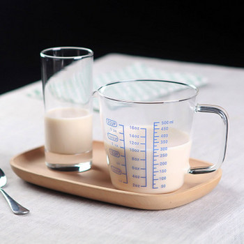 Топлоустойчива стъклена мерителна чаша с везна Детска чаша за мляко Чаши от високо боросиликатно стъкло мерителни стъклени кани