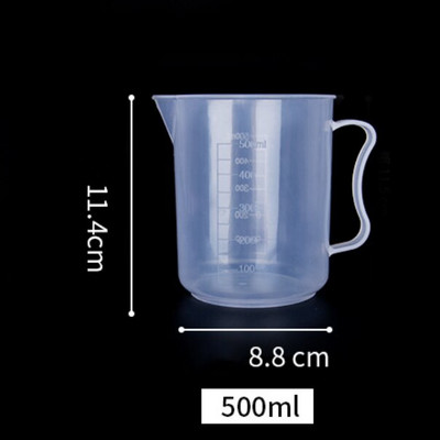 Nelomljiva plastična mjerna posuda Prozirni vrč za mlijeko s vagom Šalica za kavu Izdržljiva posuda za kućanstvo Kuhinjski alati za pečenje
