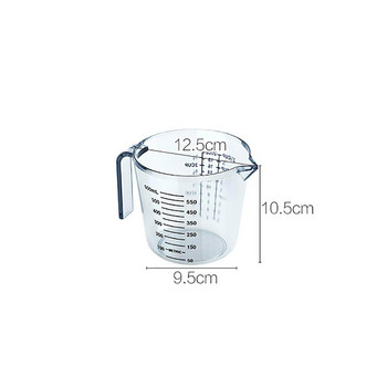600 ml пластмасова мерителна чаша V-образен накрайник мерителна кана кухненска готварска печка инструменти