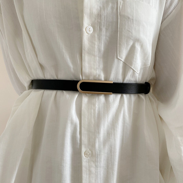 Modernus moteriškas eko odos diržas