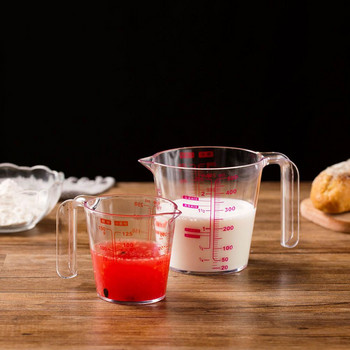 500ml /250ml Διάφανα Μεζούρα Νερού Χυμού Γάλα με Ζυγαριά Πλαστική Μεζούρα Εργαλεία ψησίματος κουζίνας