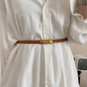 Moderan tanki remen od eko kože sa metalnom kopčom