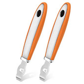 Rende za limun od nehrđajućeg čelika od 2 komada, alat za ljuštenje naranče i citrusa s kanalnim nožem i visećim kuhinjskim alatom za ljuštenje