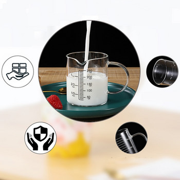 Creativity Bamboo Cap Glass Graduated Jar Οικιακό πολυκατάστημα κύπελλο νερού Κύπελλα δώρου με κανάτα μέτρησης μπουκαλιού