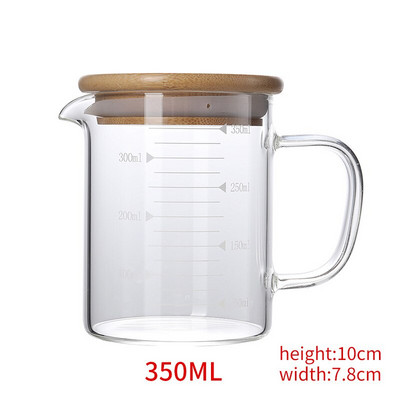 Kreativnost Bambusov čep Staklena staklenka s diplomom Robna kuća Šalica za vodu Poklon čaše s bocom za mjerenje Vrč za mjerenje