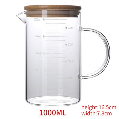 Kreativnost Bambusov čep Staklena staklenka s diplomom Robna kuća Šalica za vodu Poklon čaše s bocom za mjerenje Vrč za mjerenje