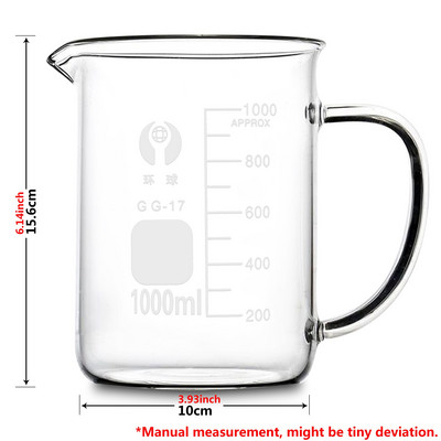 Vrste Staklena čaša otporna na toplinu Graduirana mjerna posuda Vrč Vaga Spremnik za kuhanje za pečenje Izljev za tekućinu Laboratorij