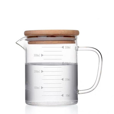 Mjerna šalica od visokog borosilikatnog stakla Stakleni vrč za mjerenje otporan na toplinu s vagom Kreativna šalica za doručak s mlijekom i kavom Posuđe za piće