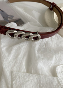 Ženski remen sa kopčom - crna i smeđa boja