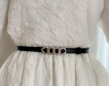 Ženski remen sa kopčom - crna i smeđa boja