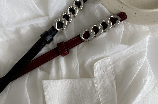 Ženski remen sa kopčom - crna i smeđa boja