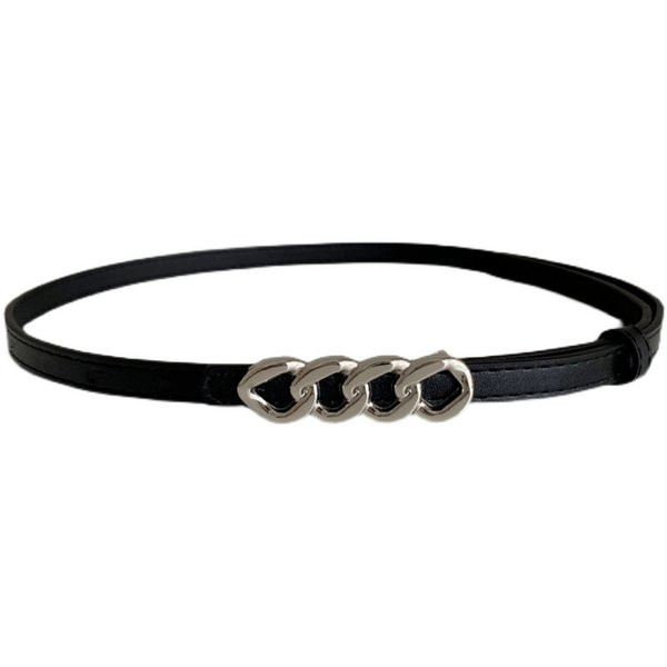 Ženski remen sa kopčom - crna i smeđa boja