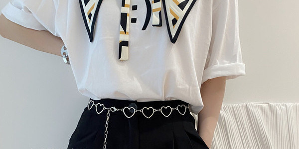 Metalni remen lančić sa srcima