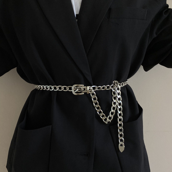 Ženski remen metalni lančić u srebrnoj boji