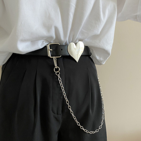 Novi model kožnog ženskog remena sa lancem