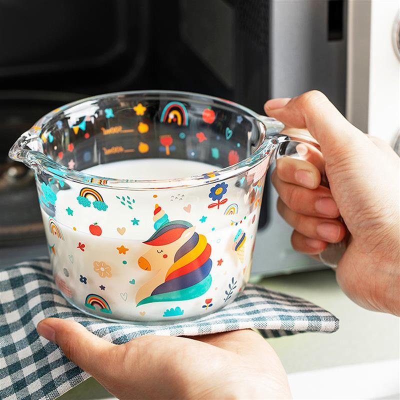 Šalica Staklo Mjerna šalica za mlijeko Prozirna čaša s stepenicama Prozirna s pečenjem Vrč za kavu Vaga Boce vrč Posuda za miješanje tekućine