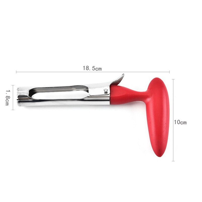 2 kom. Alat za polugu za vađenje jabuka Od nehrđajućeg čelika Odstranjivač sjemenki voća kruške Cherry Red Drška s nazubljenom oštricom