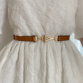 Tanak ženski remen s nestandardnim kopčanjem