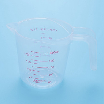 6Pc пластмасова мерителна кана Комплект големи 4 чаши, 2 чаши и 1 чаша с вместимост Мерителни чаши без BPA с ъглова ръкохватка
