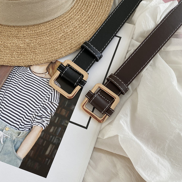 Ženski remen od umjetne kože s kopčom