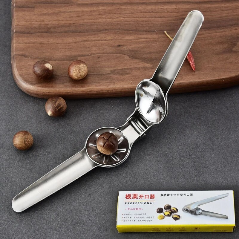 Otvarač za školjke od nehrđajućeg čelika Stezaljka za kesten Brzi rezač za kesten Otvarač za orahe Kliješta za orahe Kuhinjski pribor