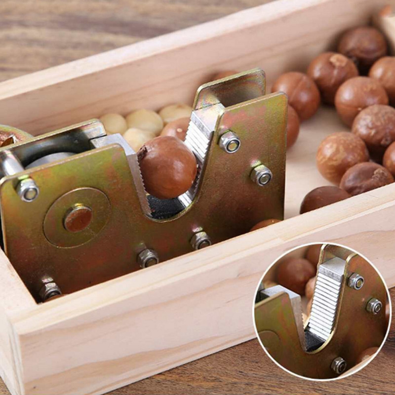 Nauja Spragtukų lupimo mašina Sunkus pekano riešutų skeldėjų Reguliuojamas riešutų krekingo atidarytuvas lazdyno riešutams Migdolams Graikiniams riešutams