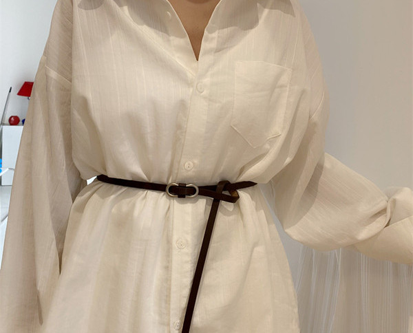 Casual ženski remen od eko kože