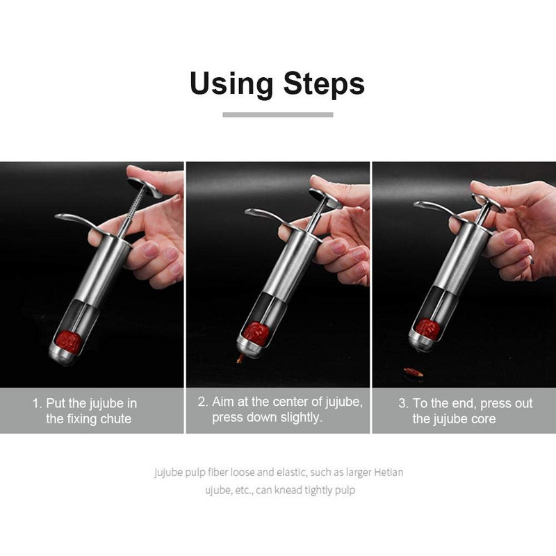 Kreativno sredstvo za uklanjanje koštica od trešanja od nehrđajućeg čelika 304 za Fruit Red Jujube Sredstvo za uklanjanje središta od trešanja Kuhinjski pribor