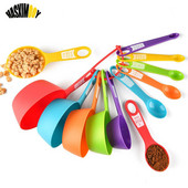 Set alata za mjerenje od 12 komada žlica/šalica PP žlica za kavu i šećer s vagom Pribor za pečenje kolača Plastična ručka Kuhinjski pribor