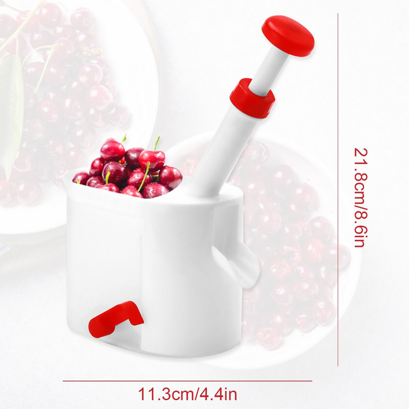 Kuhinjski alat za uklanjanje koštica od voća i trešnje. Kuhinjski pribor za uklanjanje sjemenki iz koštice. Alati za voće i povrće.