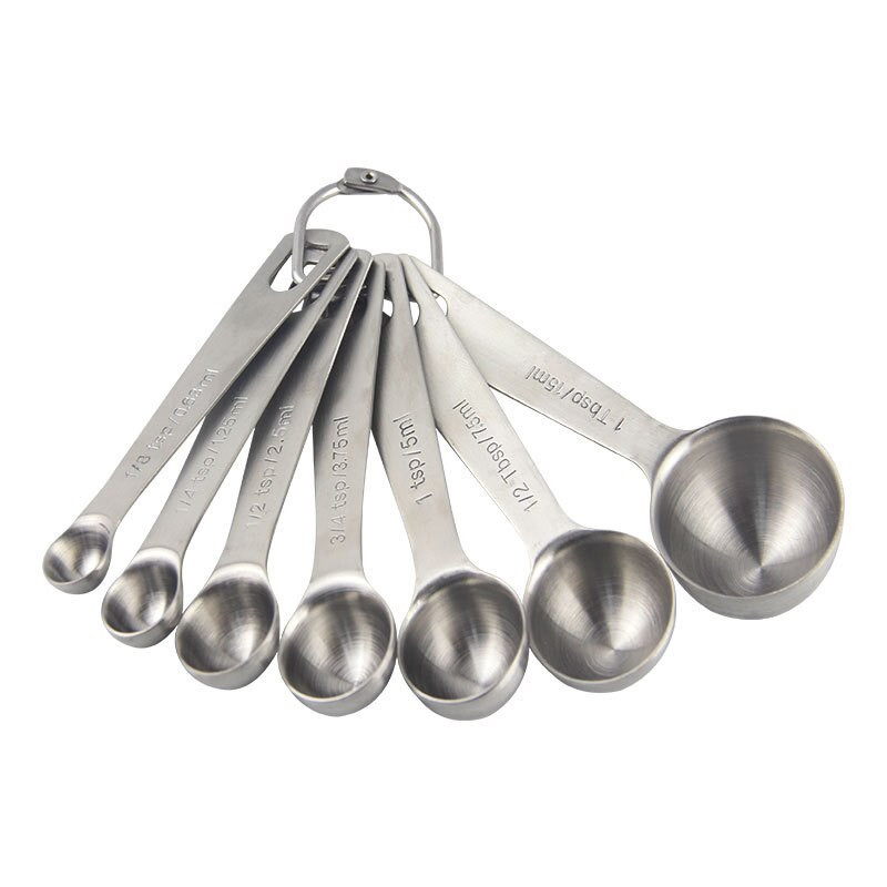 Kuhinjska mjerna žlica za pečenje od nehrđajućeg čelika Set mjernih žlica od 7 komada mjerna posuda ravnalo