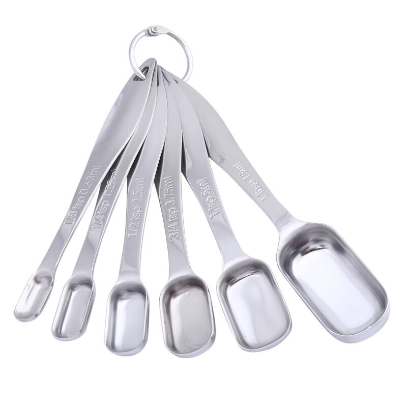 6 kom/set podesivih mjernih žlica Višenamjenska mjerna žličica od nehrđajućeg čelika Kava u prahu Mjerna žličica začina