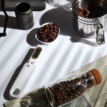 LCD Цифрова кухненска везна Електронна лъжица за кафе Мерителна лъжица за тегло 500g 0.1g Кафе Чай Захар Лъжица Везна Кухненски инструмент