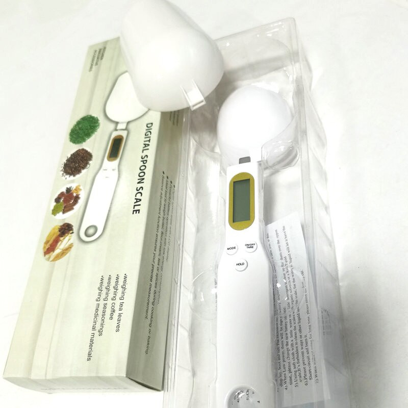 Elektronska kuhinjska vaga 500g-0,1g LCD digitalna žlica za vaganje Kuhinjski alat Punjiva elektronska žlica za nutricionističku vagu za pečenje