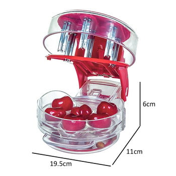 Кора за череши с 6 дупки с контейнер Кухненски джаджи Инструменти Новост Super Cherry Pitter Средство за премахване на костилки