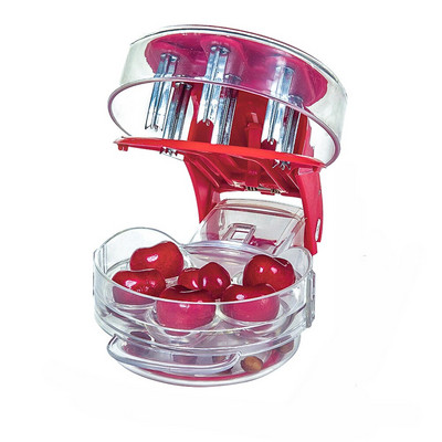6 auguga Cherry Corer konteineriga Köögividinad Tööriistad Uudne Super Cherry Pitter kivisüdame eemaldaja