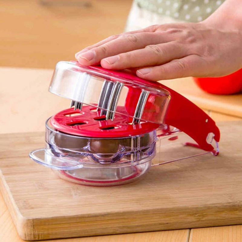 6 auguga Cherry Corer konteineriga Köögividinad Tööriistad Uudne Super Cherry Pitter kivisüdame eemaldaja